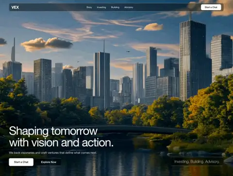 Vex Ventures — Investment website design showcase